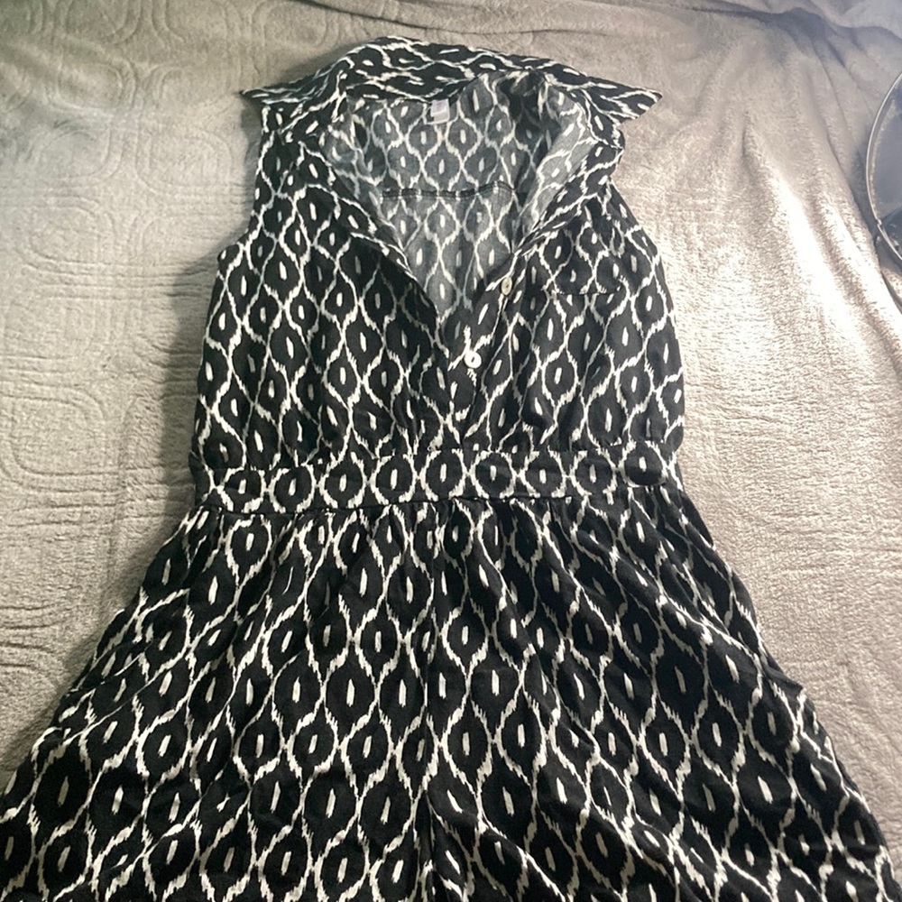 Black and white romper